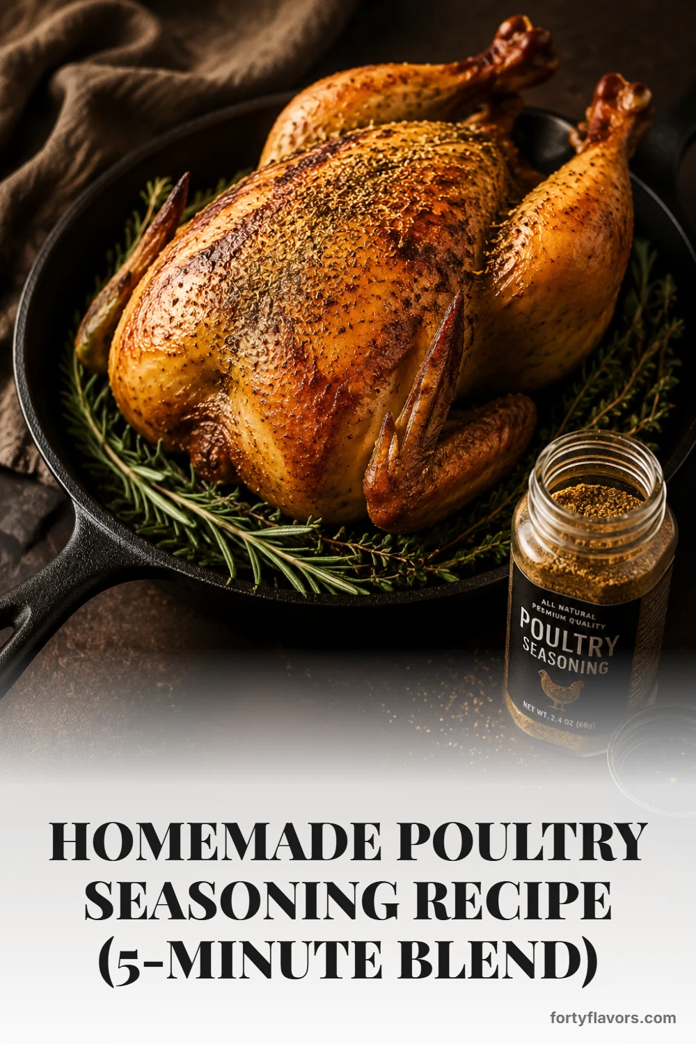 Homemade Poultry Seasoning Recipe (5-Minute Blend) – Pinterest pin 6