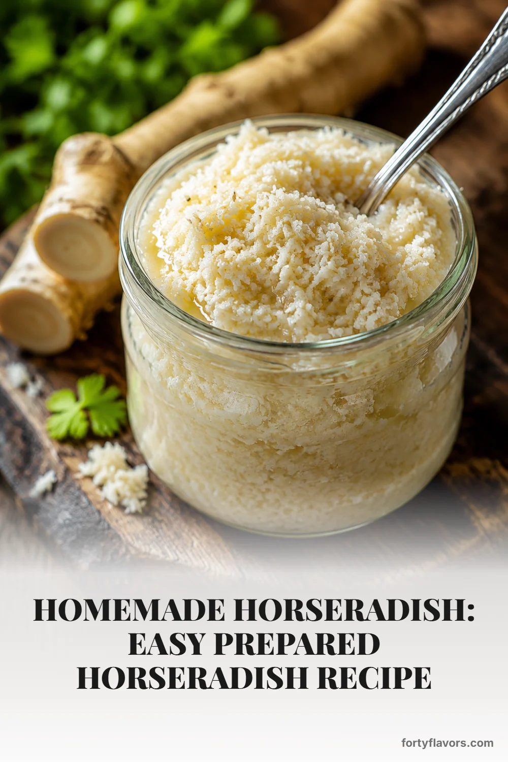 Homemade Horseradish: Easy Prepared Horseradish Recipe – Pinterest pin 1