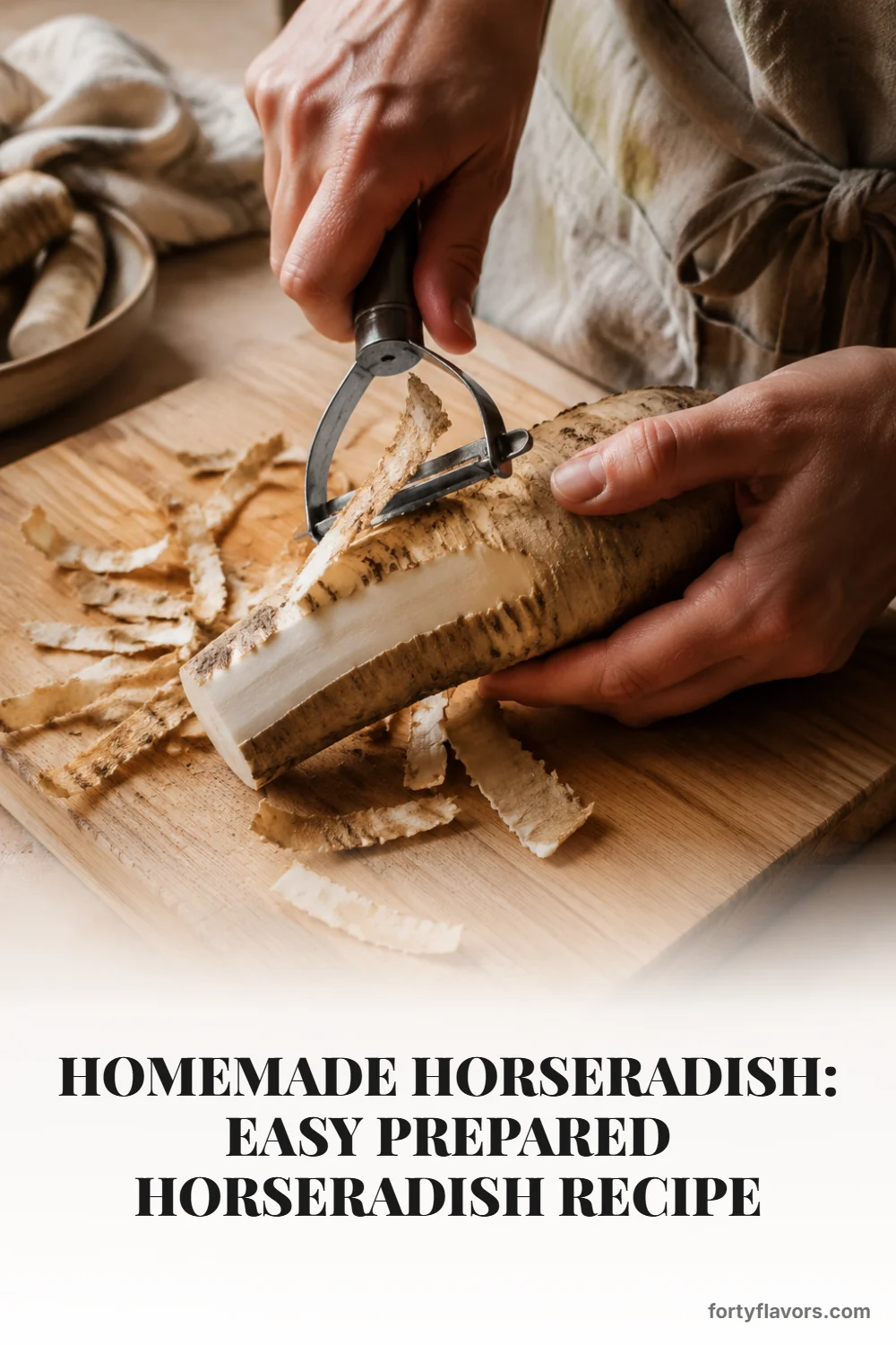 Homemade Horseradish: Easy Prepared Horseradish Recipe – Pinterest pin 3