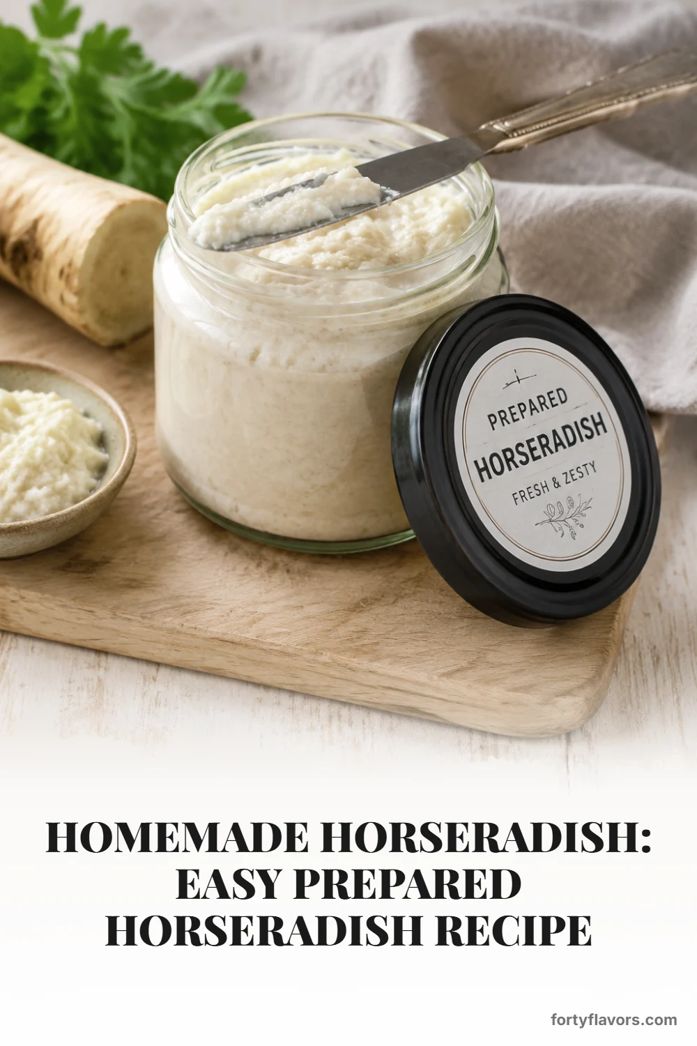 Homemade Horseradish: Easy Prepared Horseradish Recipe – Pinterest pin 6