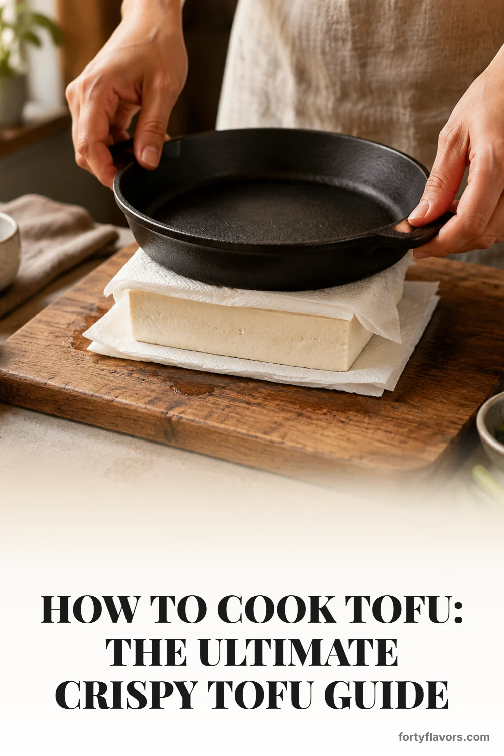 How to Cook Tofu: The Ultimate Crispy Tofu Guide – Pinterest pin 3