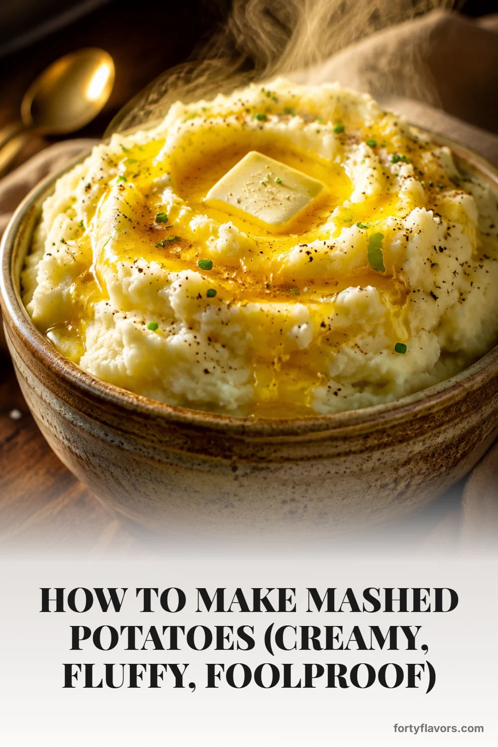 How to Make Mashed Potatoes (Creamy, Fluffy, Foolproof) – Pinterest pin 1