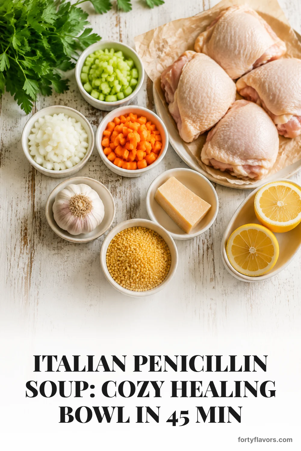 Italian Penicillin Soup: Cozy Healing Bowl in 45 Min – Pinterest pin 2