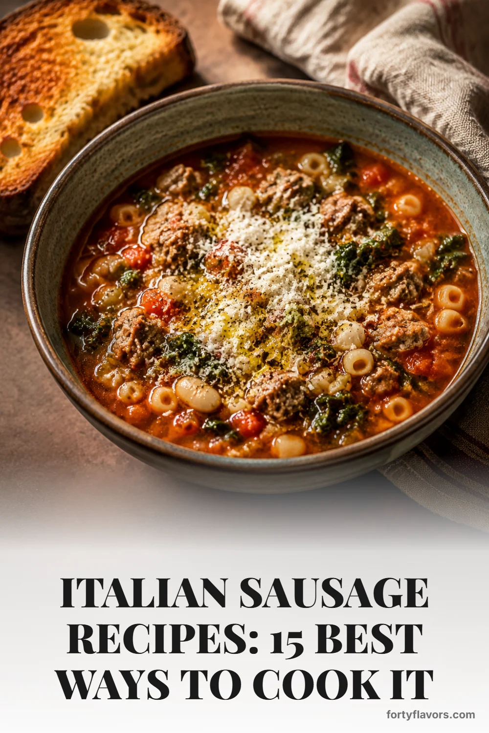 Italian Sausage Recipes: 15 Best Ways to Cook It – Pinterest pin 7