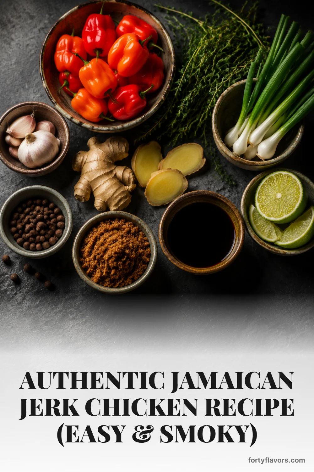 Authentic Jamaican Jerk Chicken Recipe (Easy & Smoky) – Pinterest pin 2