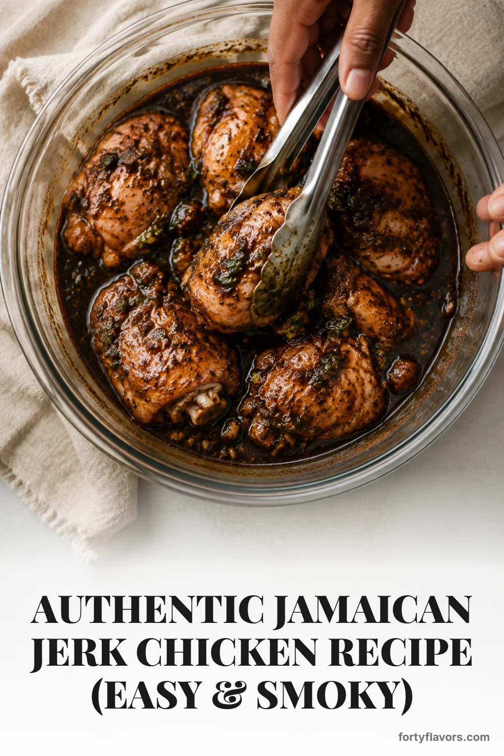 Authentic Jamaican Jerk Chicken Recipe (Easy & Smoky) – Pinterest pin 4