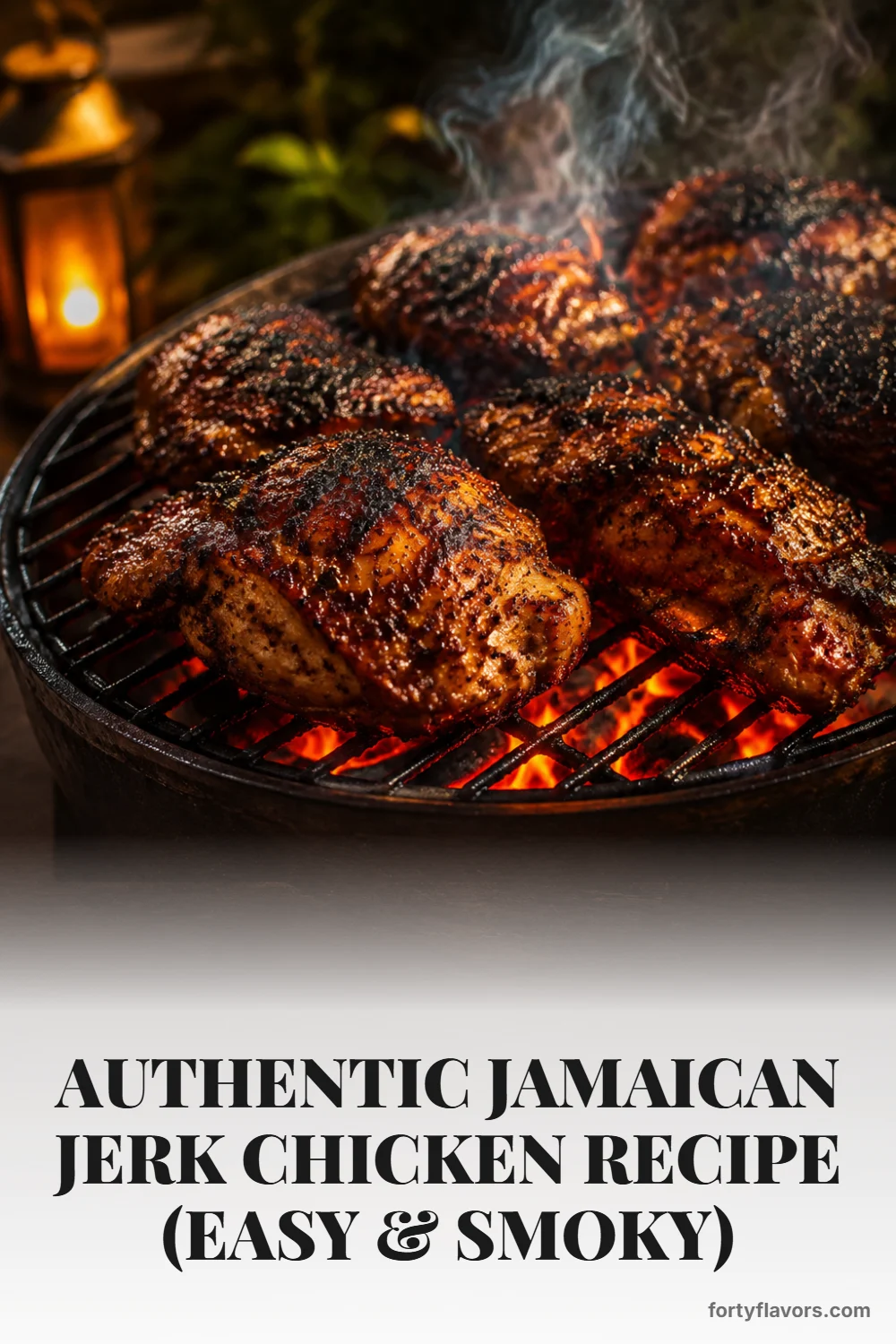 Authentic Jamaican Jerk Chicken Recipe (Easy & Smoky) – Pinterest pin 5