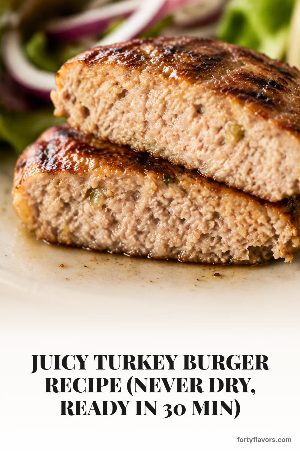 Juicy Turkey Burger Recipe (Never Dry, Ready in 30 Min) – Pinterest pin 6
