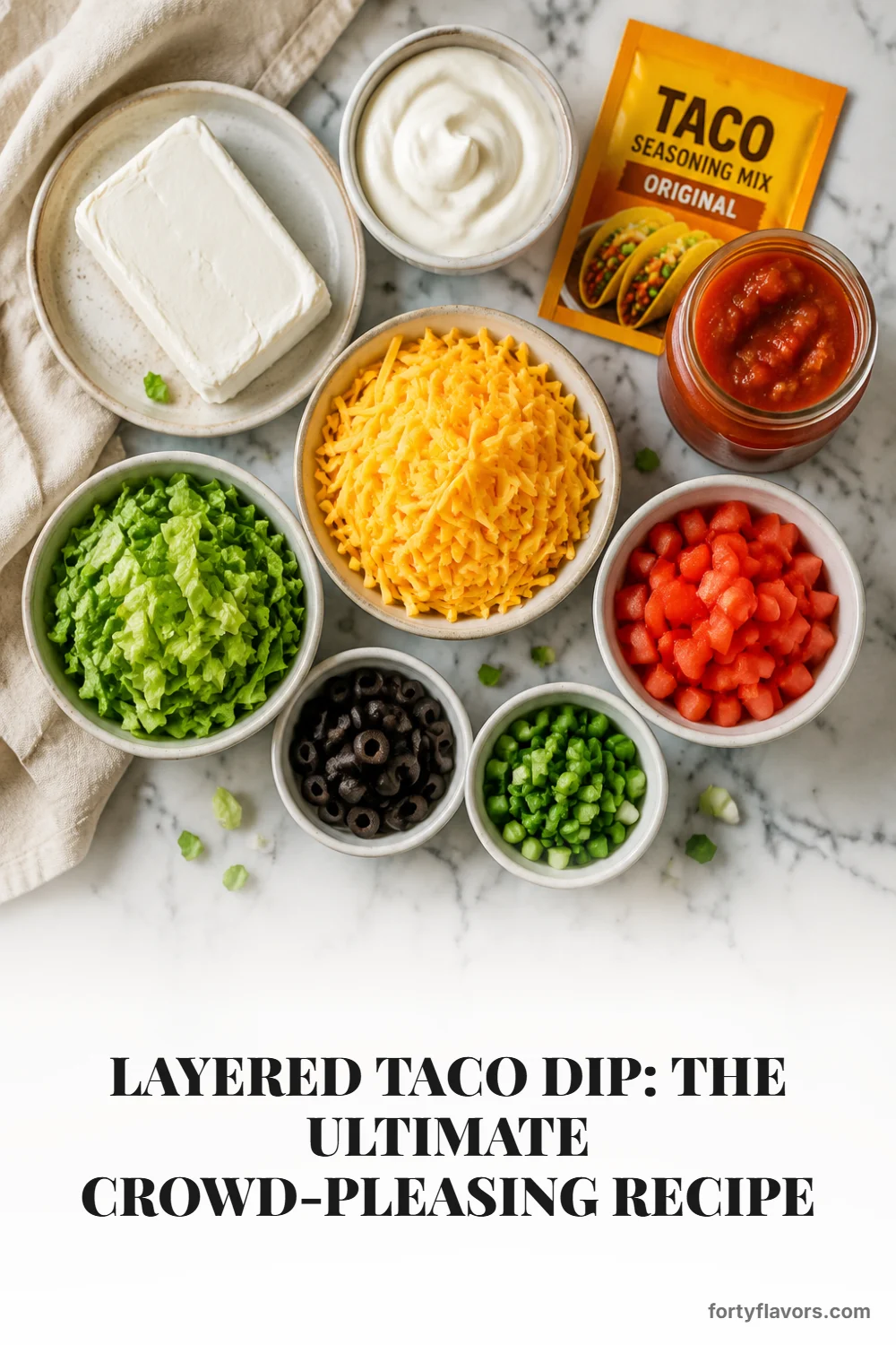 Layered Taco Dip: The Ultimate Crowd-Pleasing Recipe – Pinterest pin 2