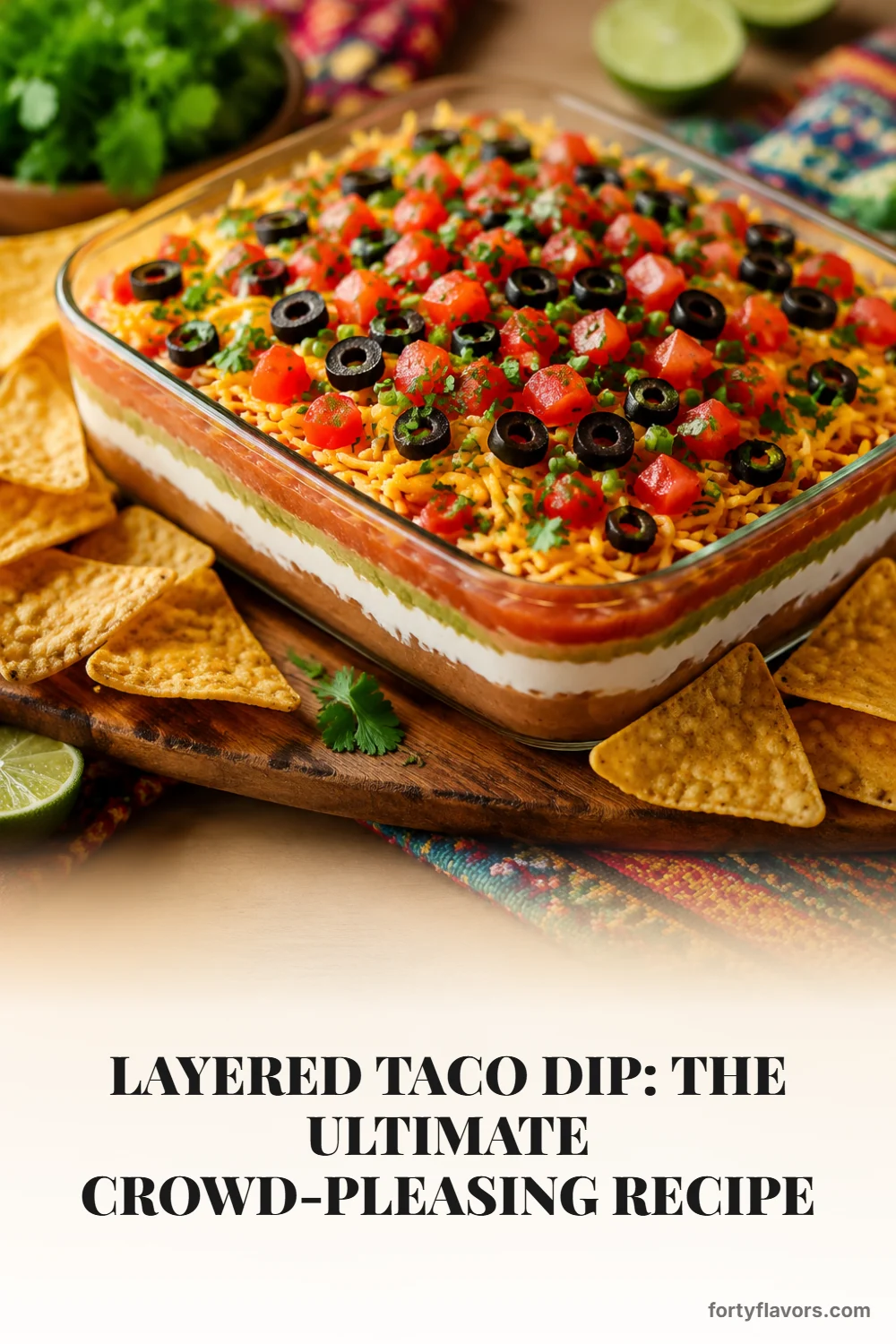 Layered Taco Dip: The Ultimate Crowd-Pleasing Recipe – Pinterest pin 6