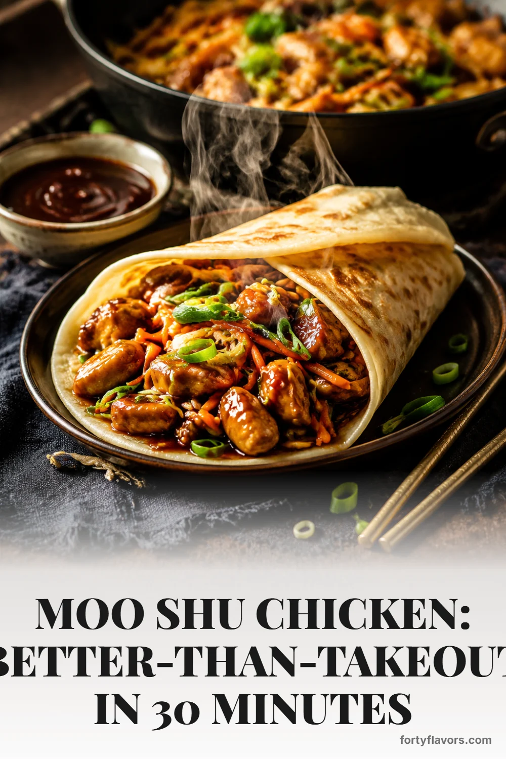 Moo Shu Chicken: Better-Than-Takeout in 30 Minutes – Pinterest pin 1