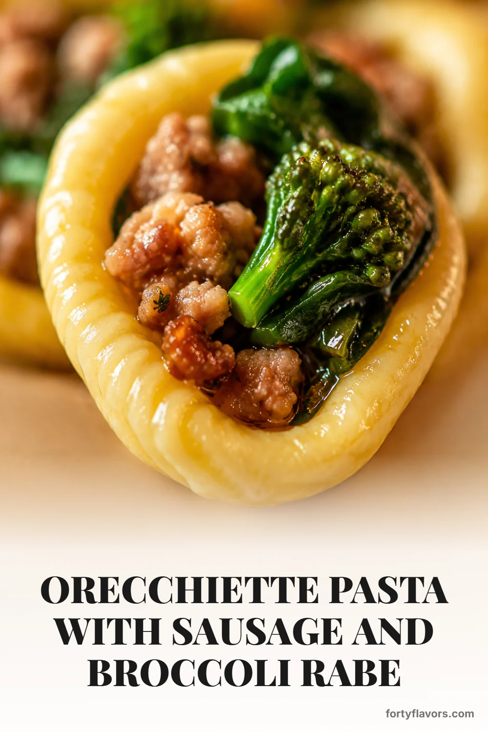 Orecchiette Pasta with Sausage and Broccoli Rabe – Pinterest pin 8