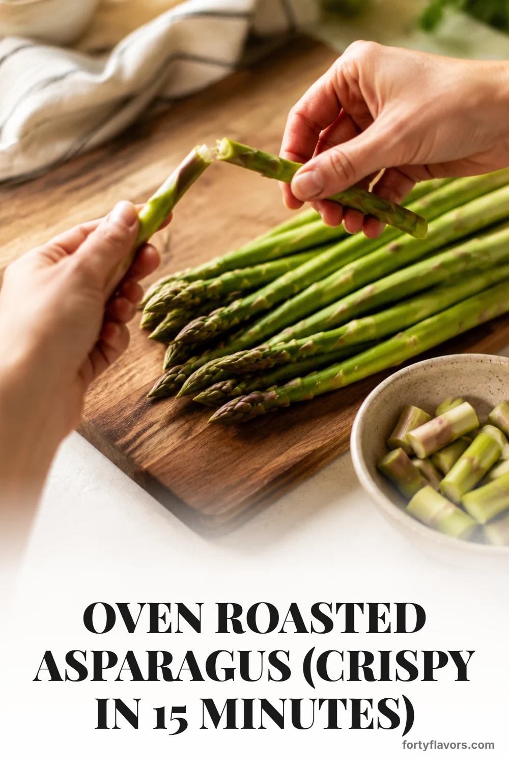 Oven Roasted Asparagus (Crispy in 15 Minutes) – Pinterest pin 3