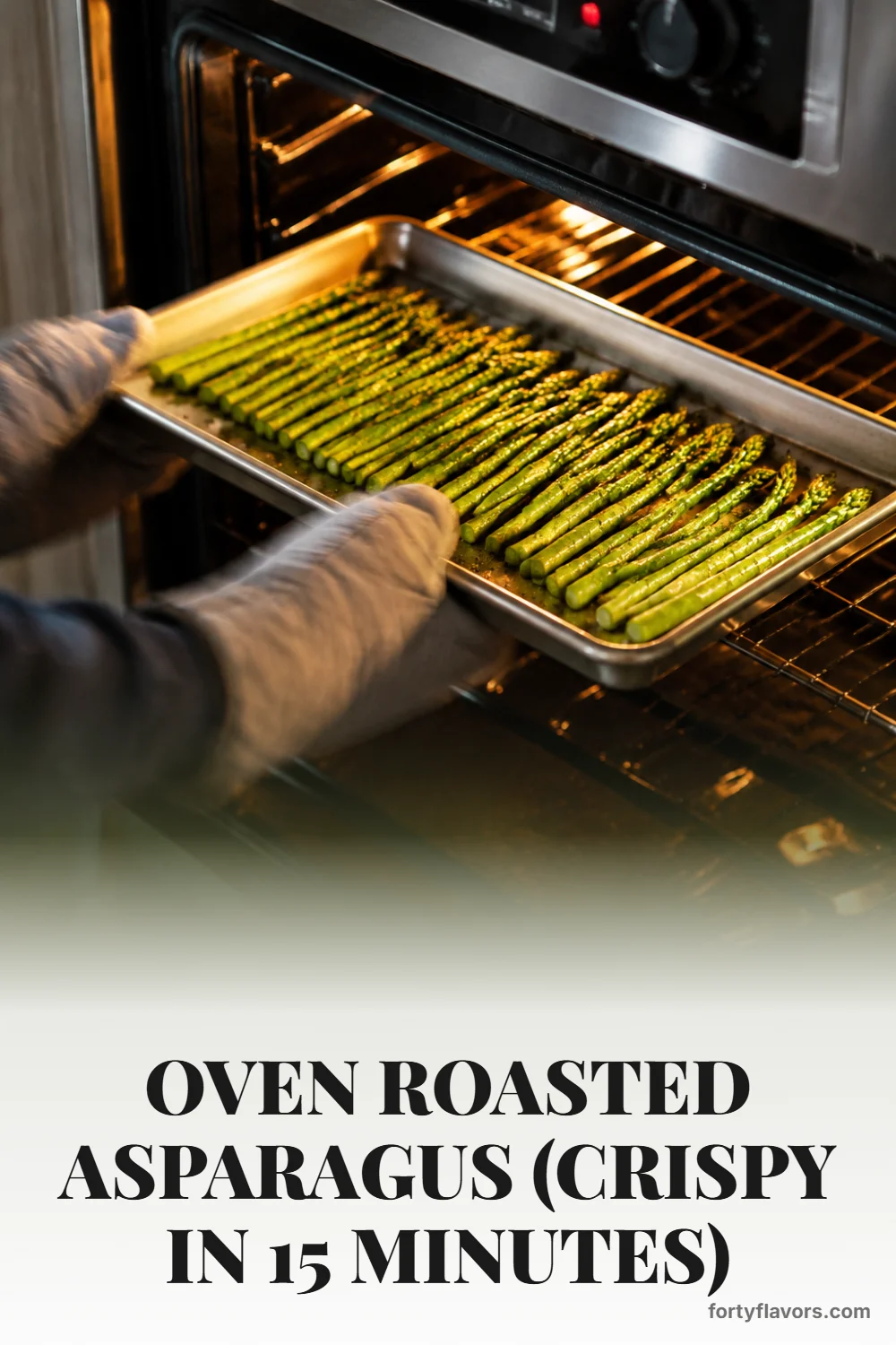 Oven Roasted Asparagus (Crispy in 15 Minutes) – Pinterest pin 5