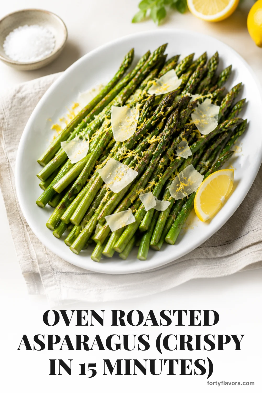 Oven Roasted Asparagus (Crispy in 15 Minutes) – Pinterest pin 7