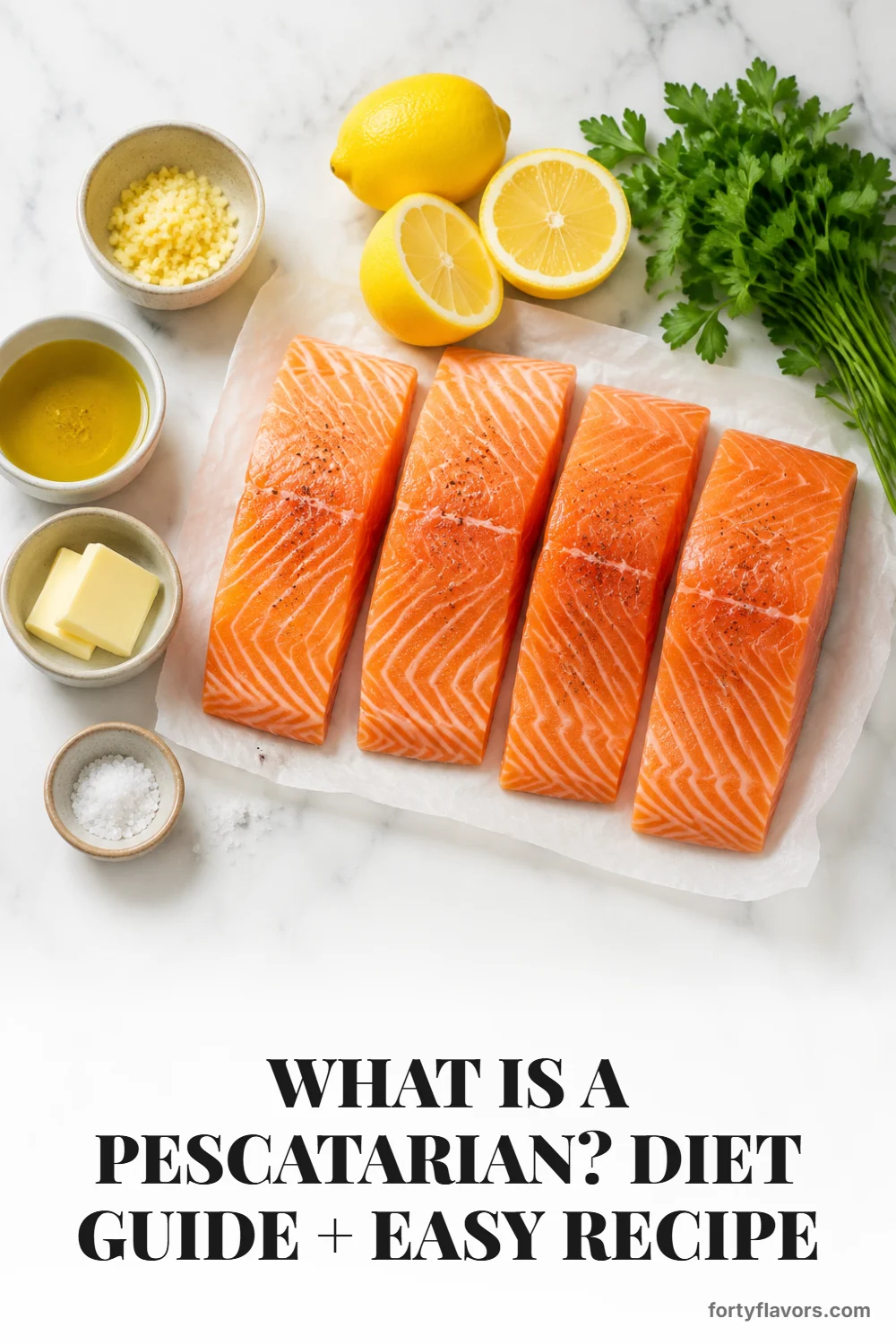 What Is a Pescatarian? Diet Guide + Easy Recipe – Pinterest pin 2