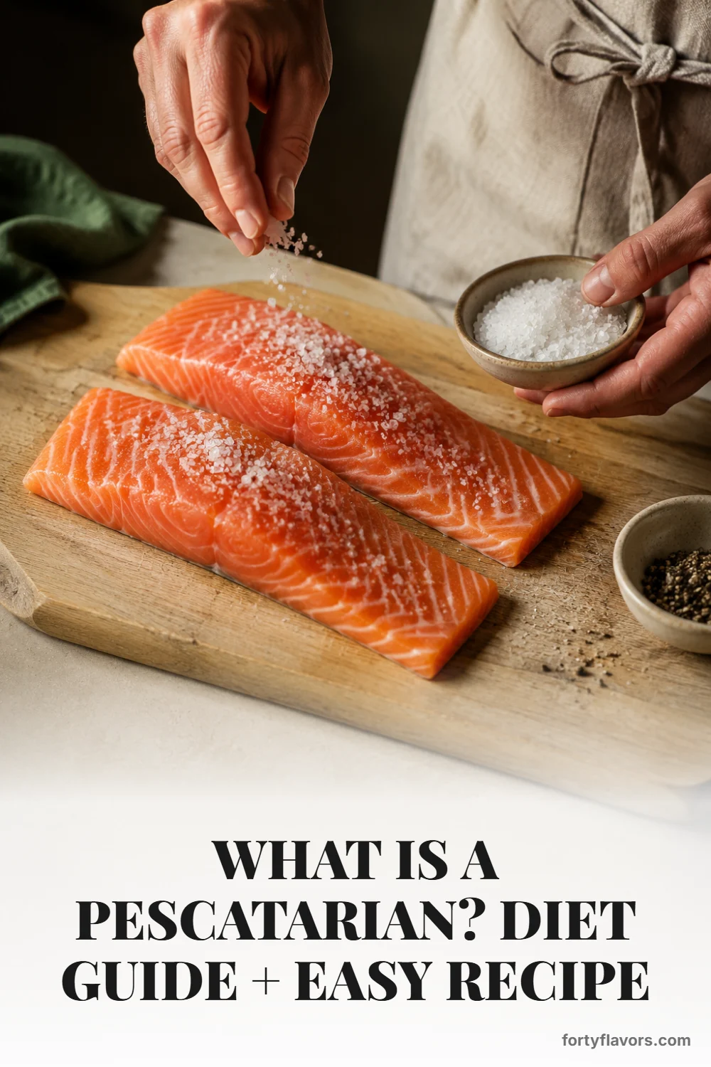 What Is a Pescatarian? Diet Guide + Easy Recipe – Pinterest pin 3