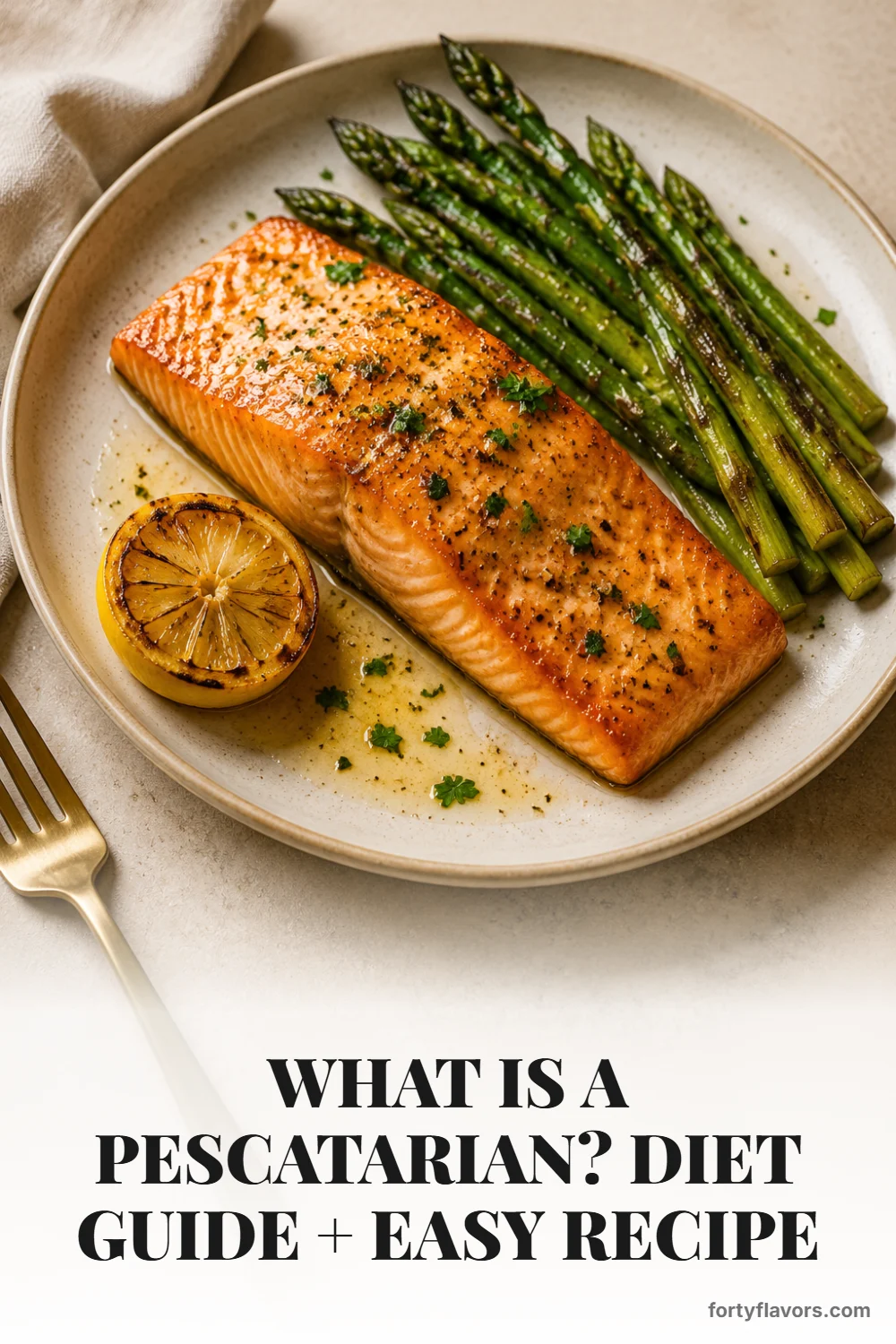 What Is a Pescatarian? Diet Guide + Easy Recipe – Pinterest pin 5
