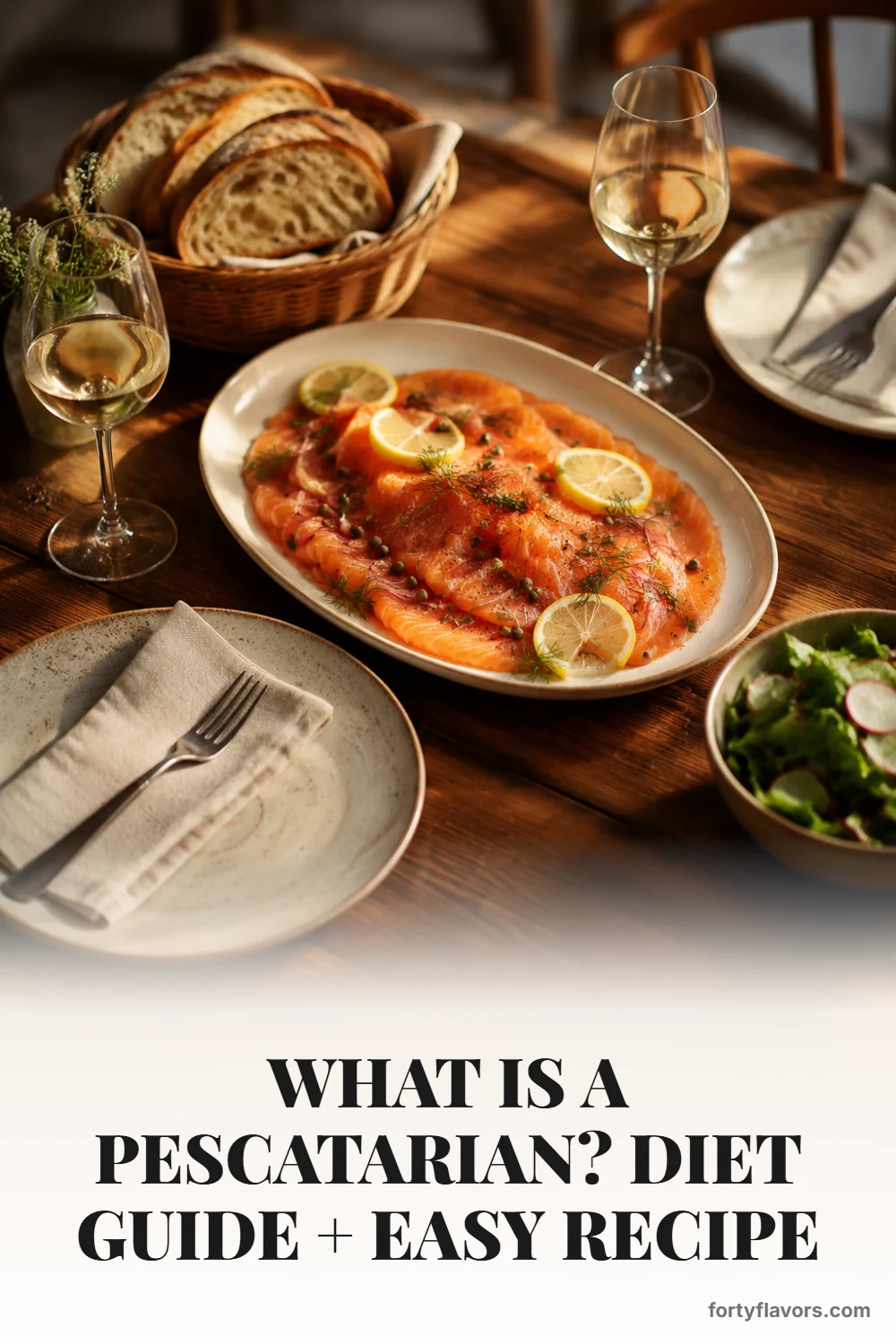 What Is a Pescatarian? Diet Guide + Easy Recipe – Pinterest pin 8