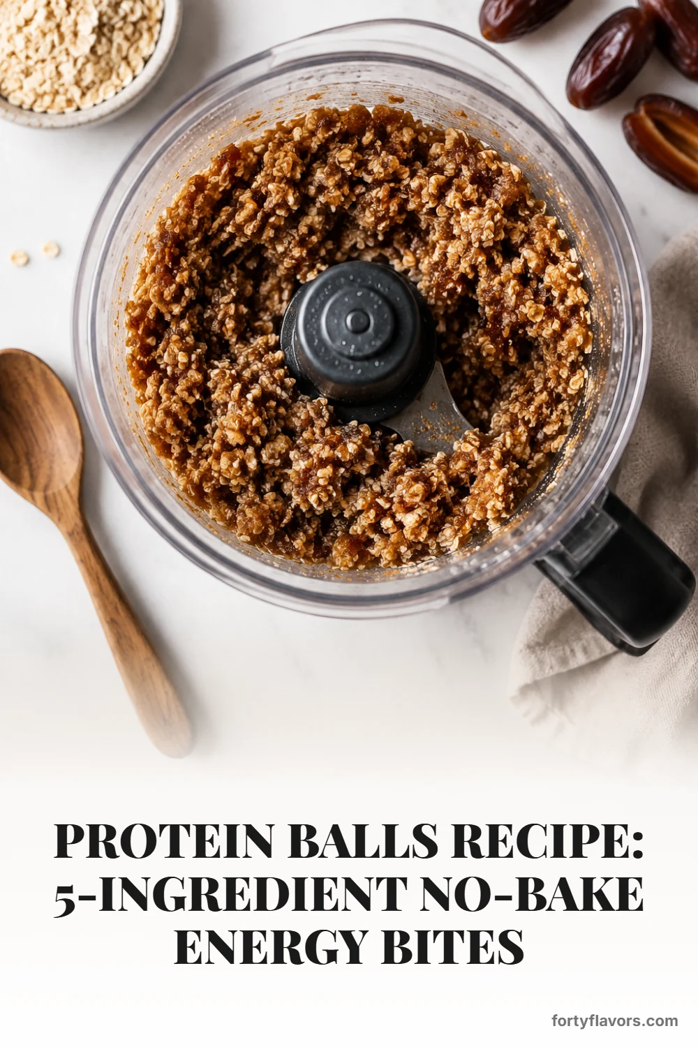 Protein Balls Recipe: 5-Ingredient No-Bake Energy Bites – Pinterest pin 3