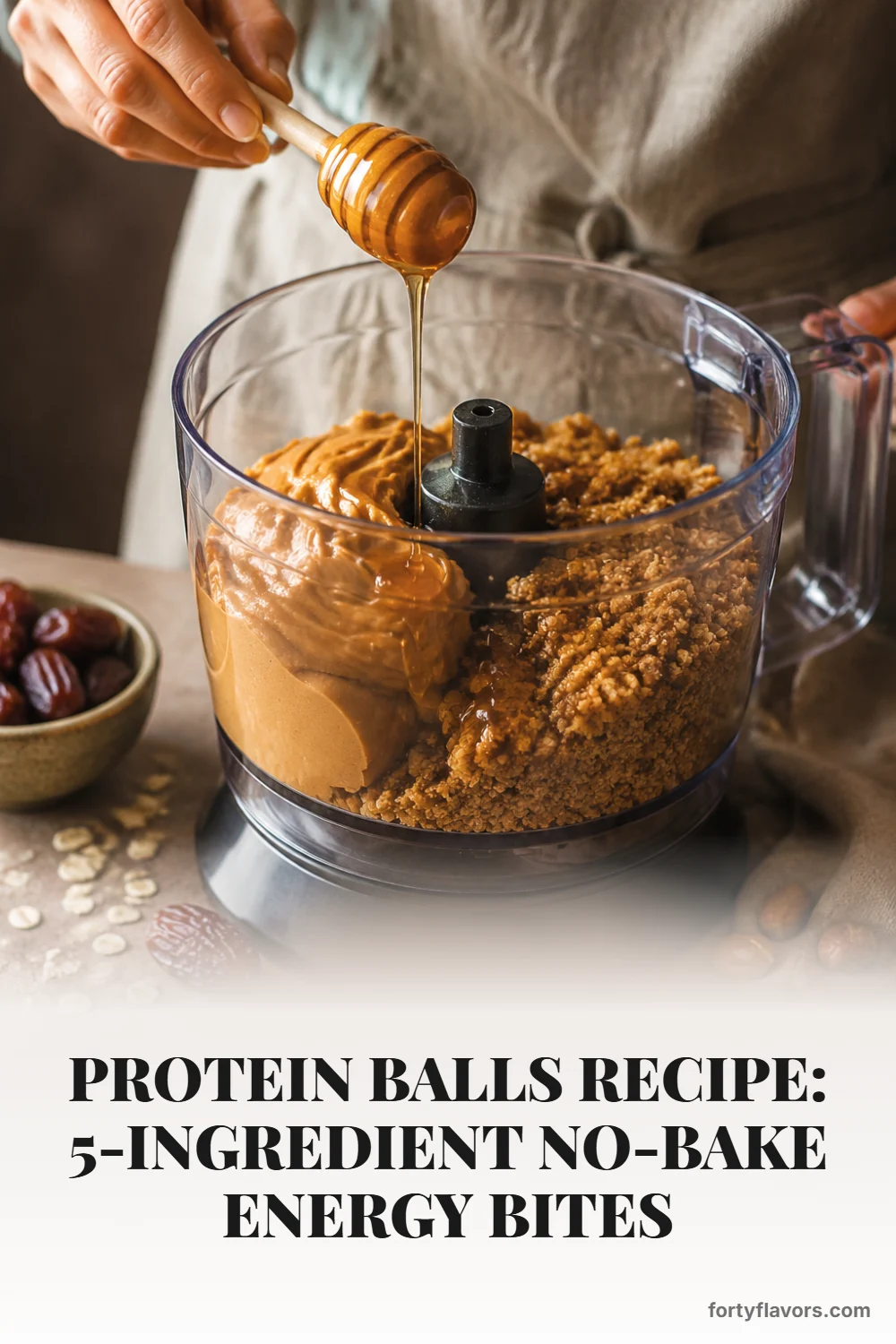 Protein Balls Recipe: 5-Ingredient No-Bake Energy Bites – Pinterest pin 4