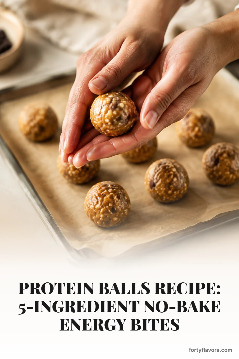 Protein Balls Recipe: 5-Ingredient No-Bake Energy Bites – Pinterest pin 5