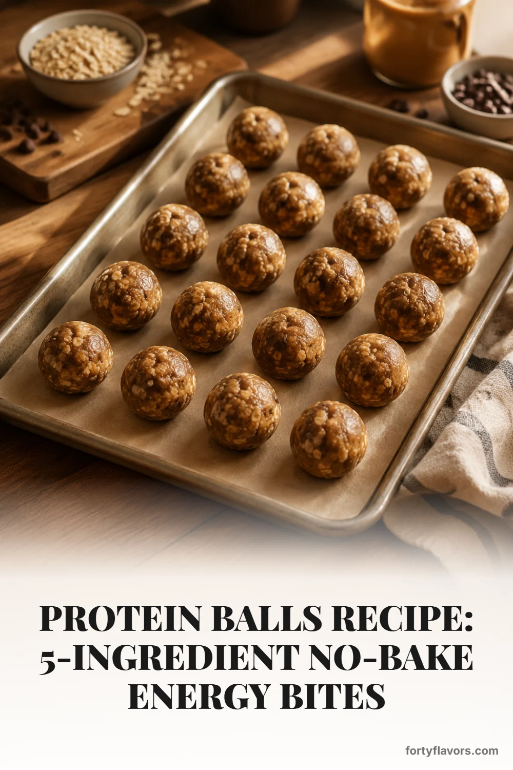 Protein Balls Recipe: 5-Ingredient No-Bake Energy Bites – Pinterest pin 7