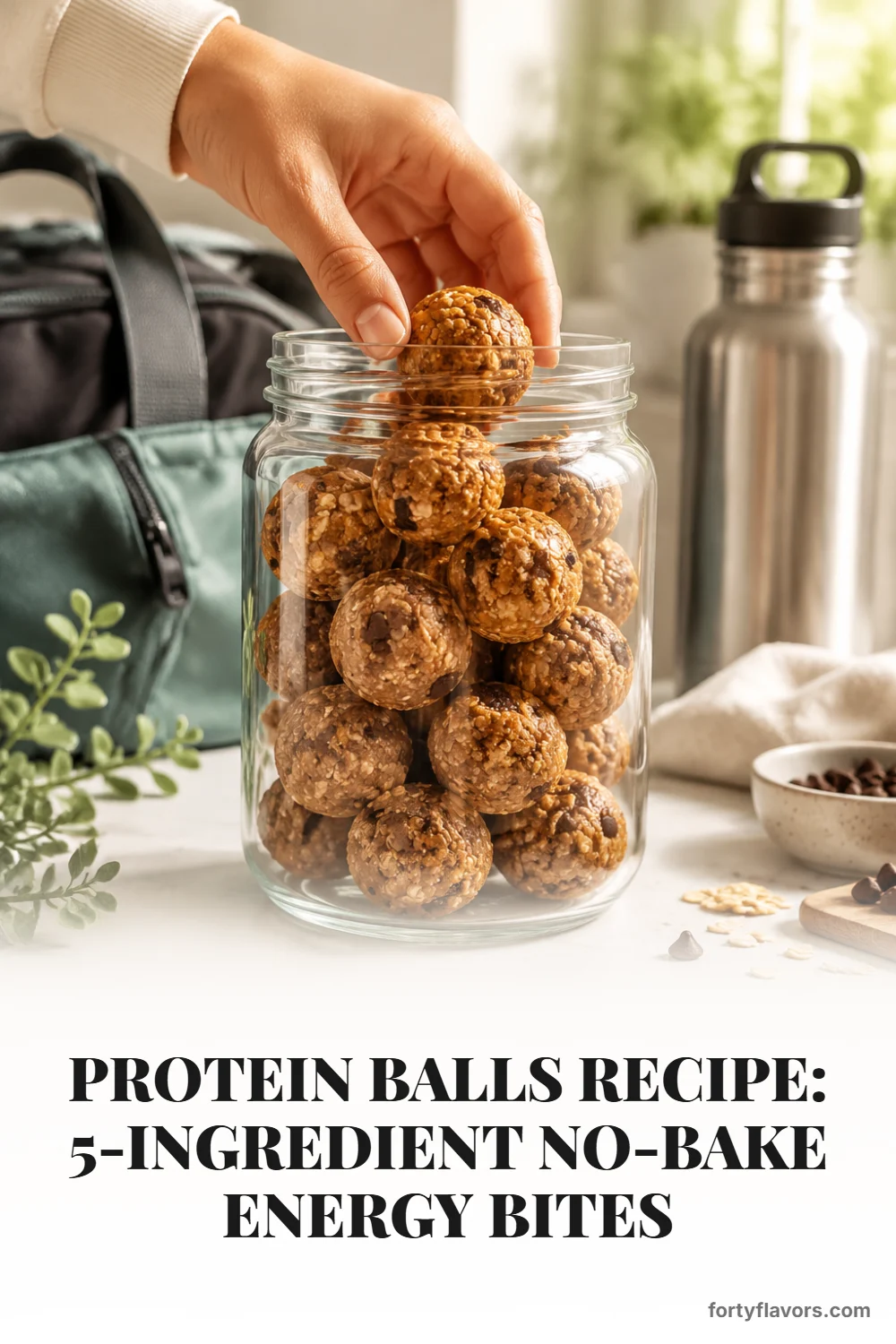 Protein Balls Recipe: 5-Ingredient No-Bake Energy Bites – Pinterest pin 8