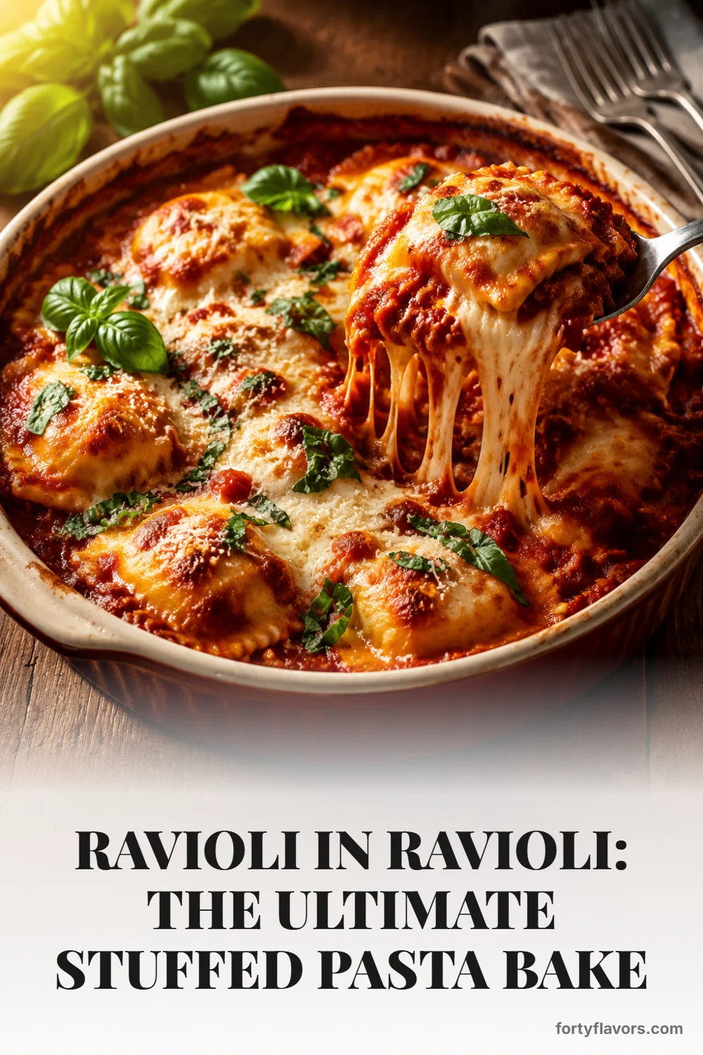 Ravioli in Ravioli: The Ultimate Stuffed Pasta Bake – Pinterest pin 1