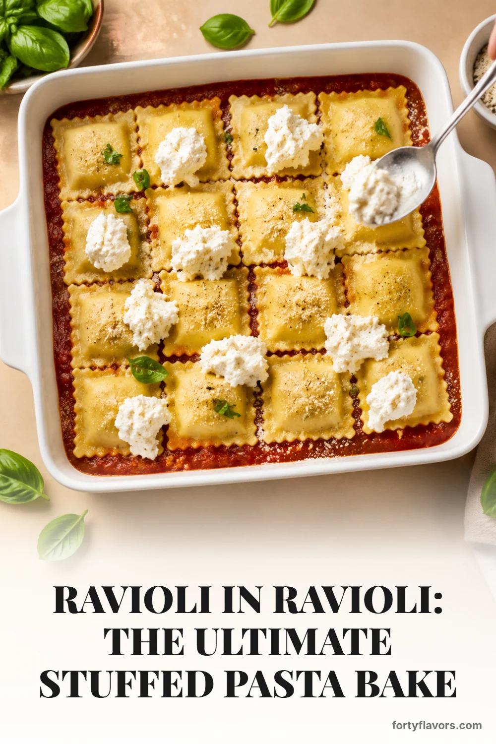 Ravioli in Ravioli: The Ultimate Stuffed Pasta Bake – Pinterest pin 4