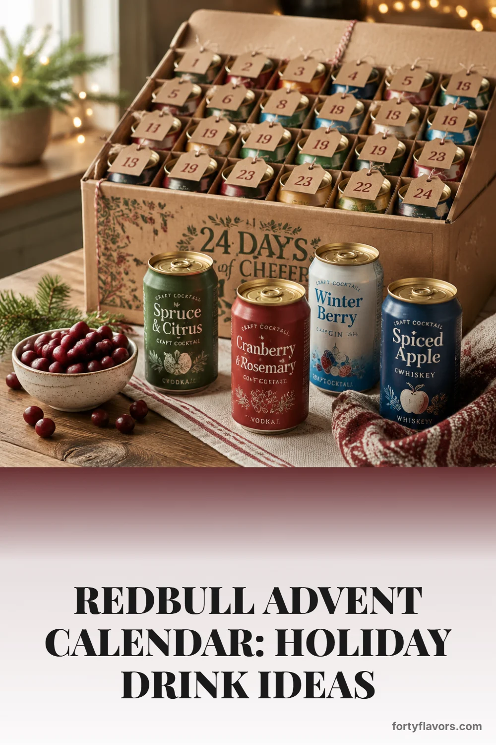 Redbull Advent Calendar: Holiday Drink Ideas – Pinterest pin 2