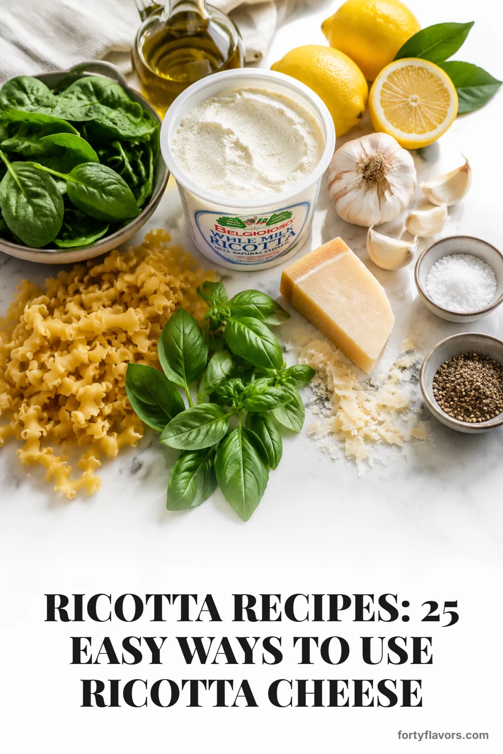 Ricotta Recipes: 25 Easy Ways to Use Ricotta Cheese – Pinterest pin 2