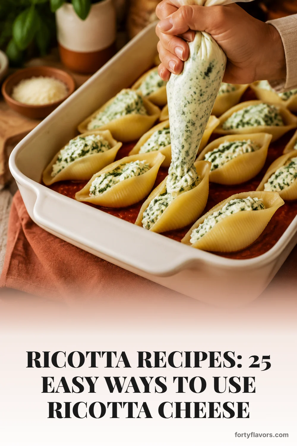 Ricotta Recipes: 25 Easy Ways to Use Ricotta Cheese – Pinterest pin 4