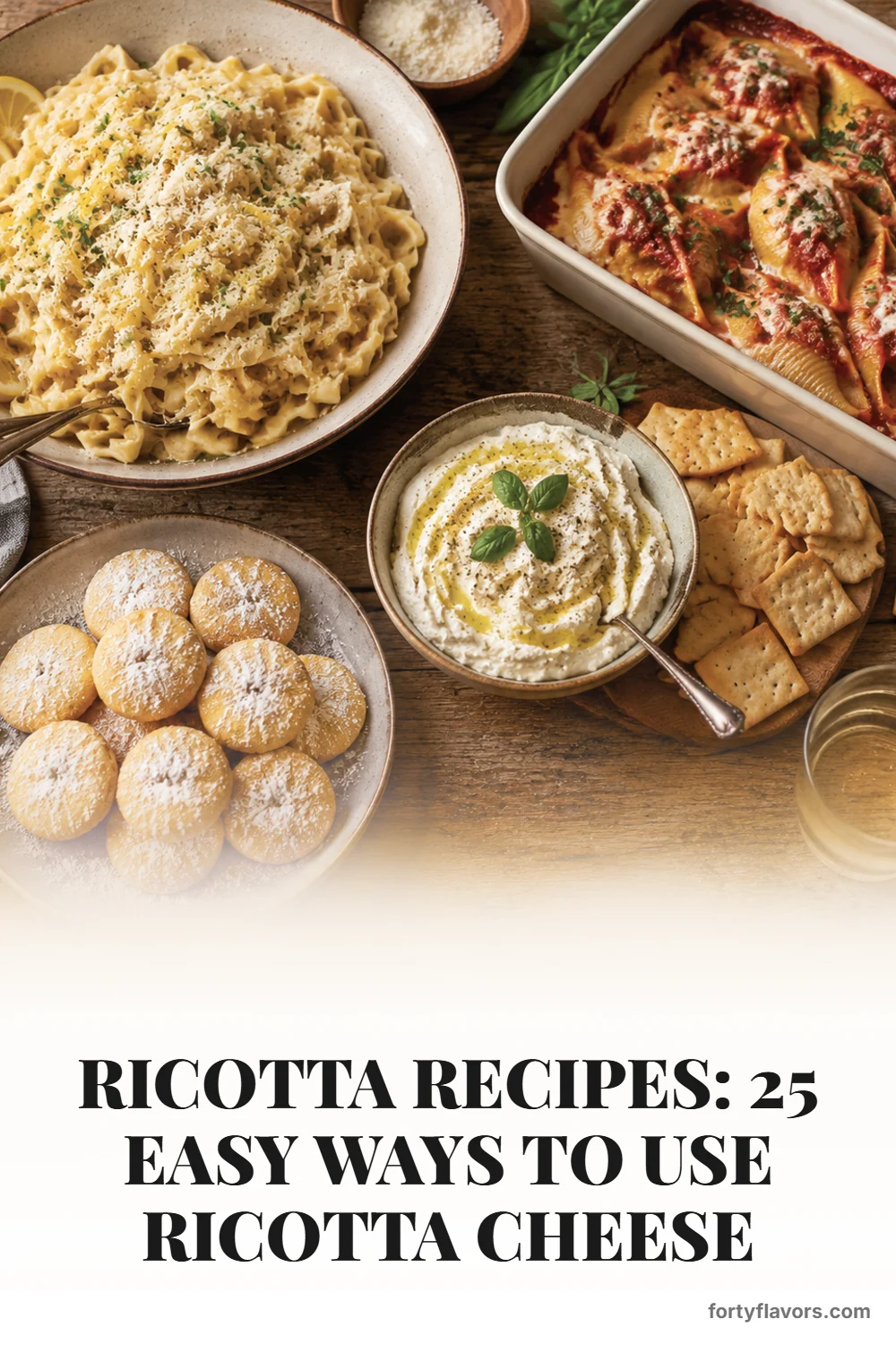 Ricotta Recipes: 25 Easy Ways to Use Ricotta Cheese – Pinterest pin 6