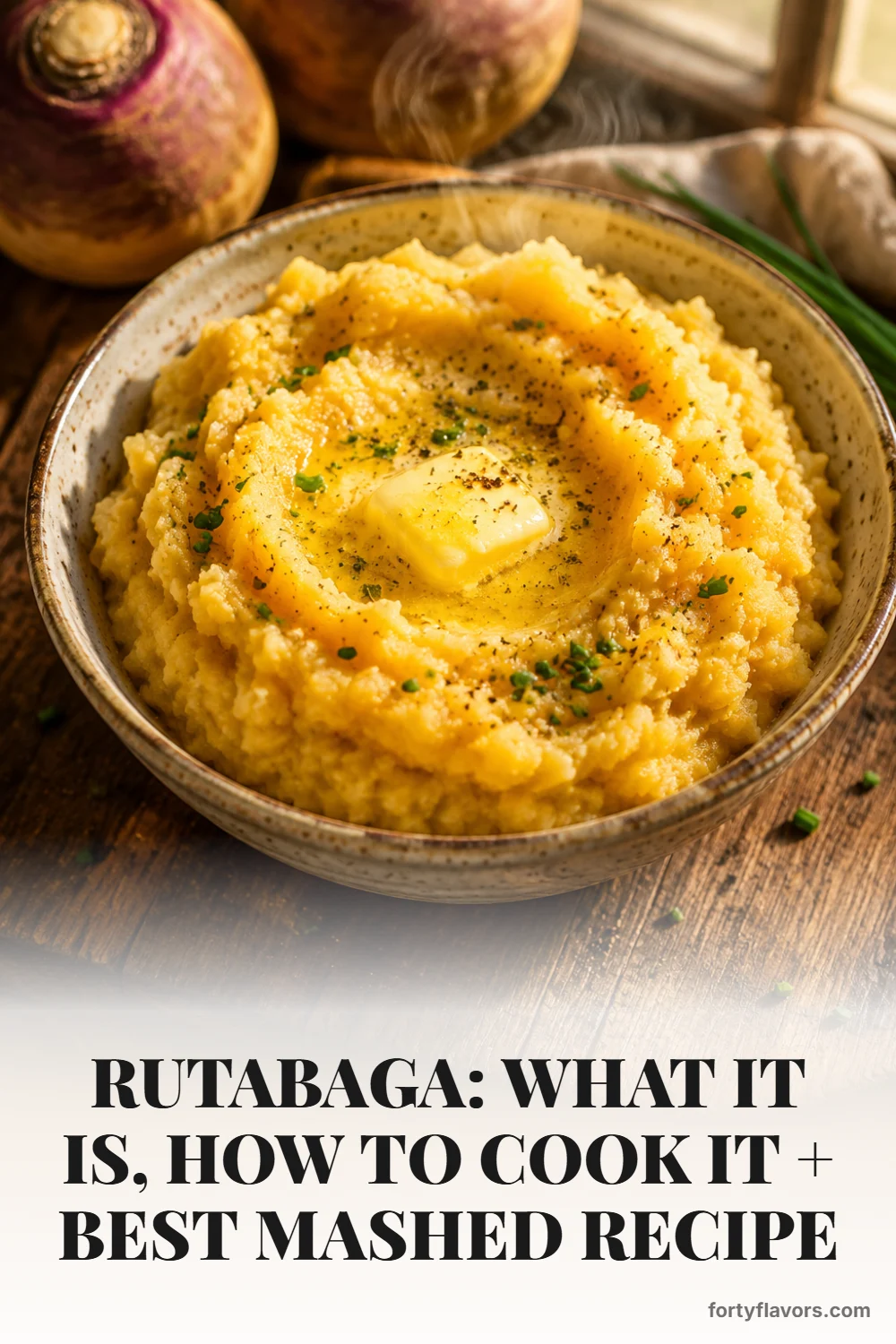Rutabaga: What It Is, How to Cook It + Best Mashed Recipe – Pinterest pin 1
