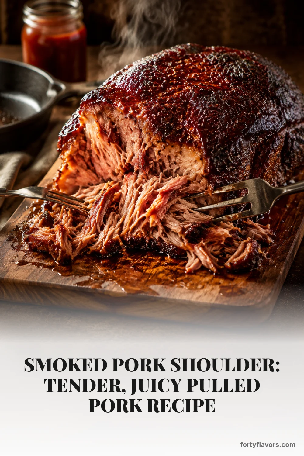 Smoked Pork Shoulder: Tender, Juicy Pulled Pork Recipe – Pinterest pin 1