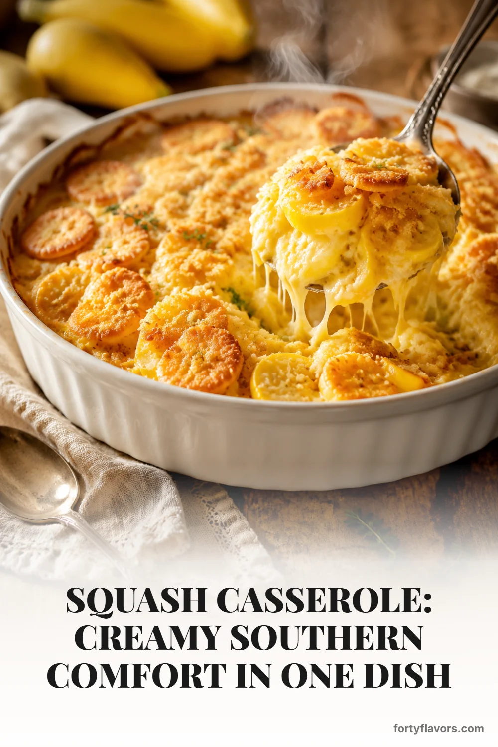 Squash Casserole: Creamy Southern Comfort in One Dish – Pinterest pin 1