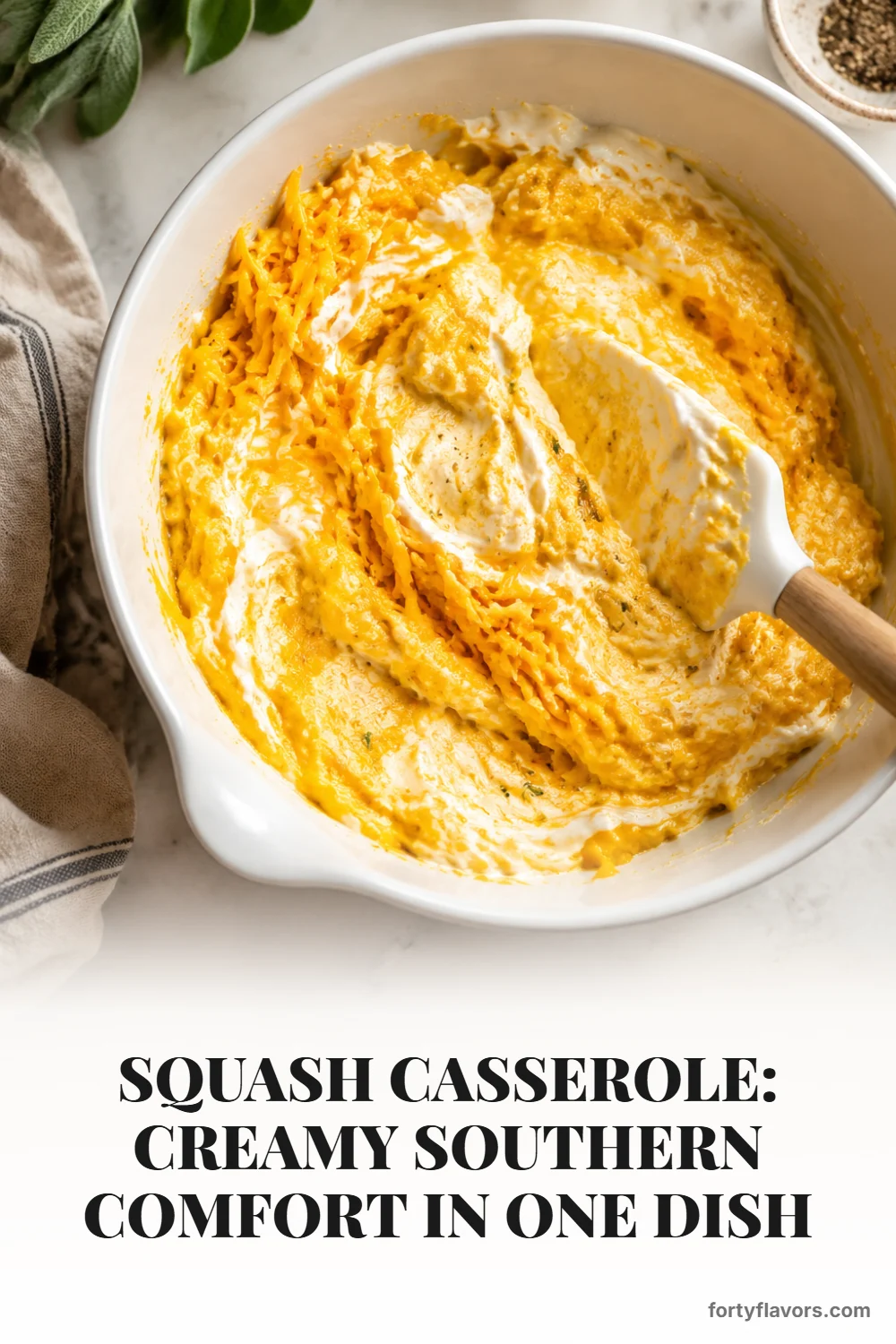 Squash Casserole: Creamy Southern Comfort in One Dish – Pinterest pin 5