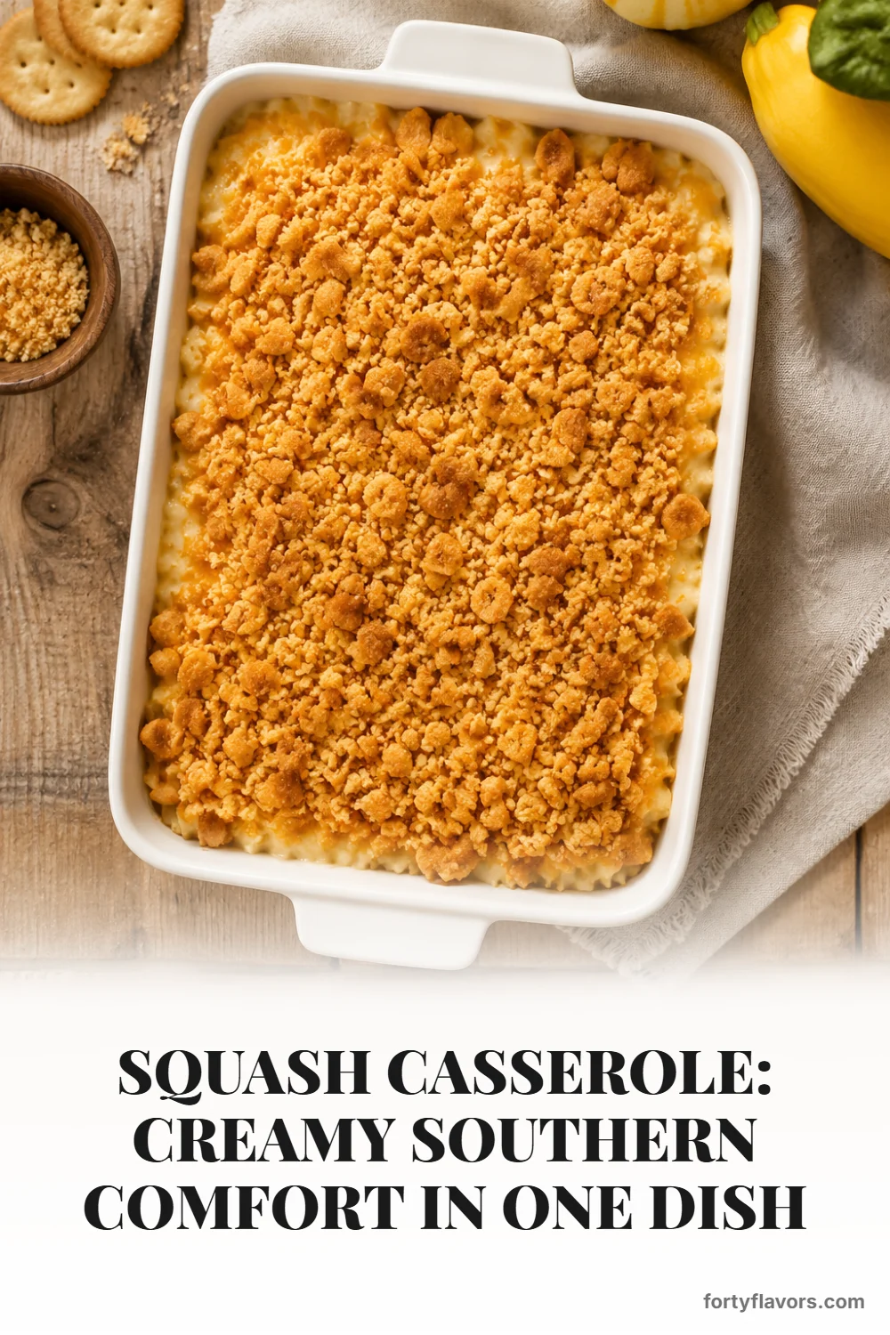 Squash Casserole: Creamy Southern Comfort in One Dish – Pinterest pin 6