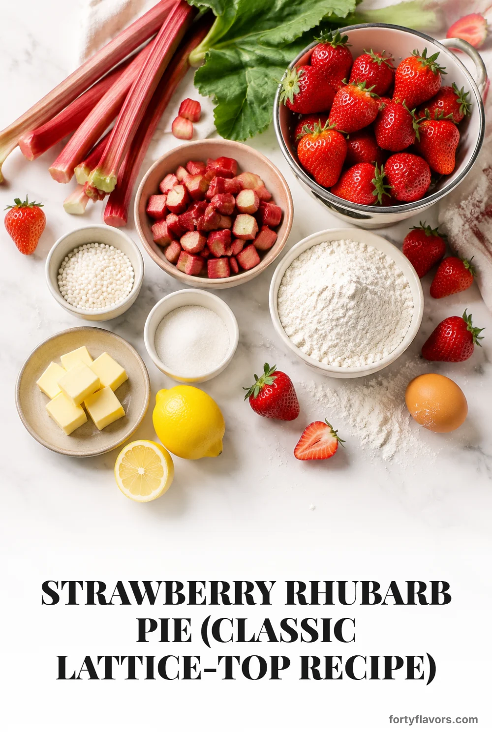 Strawberry Rhubarb Pie (Classic Lattice-Top Recipe) – Pinterest pin 2