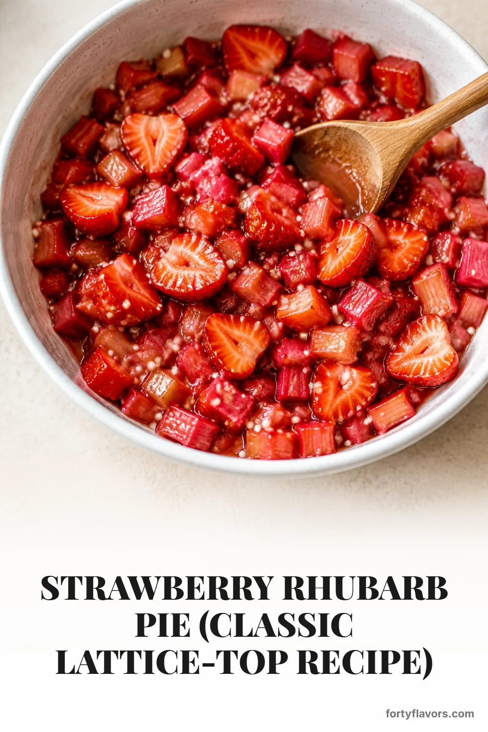 Strawberry Rhubarb Pie (Classic Lattice-Top Recipe) – Pinterest pin 4