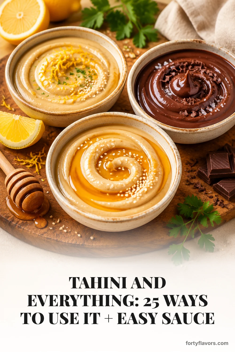 Tahini and Everything: 25 Ways to Use It + Easy Sauce – Pinterest pin 6