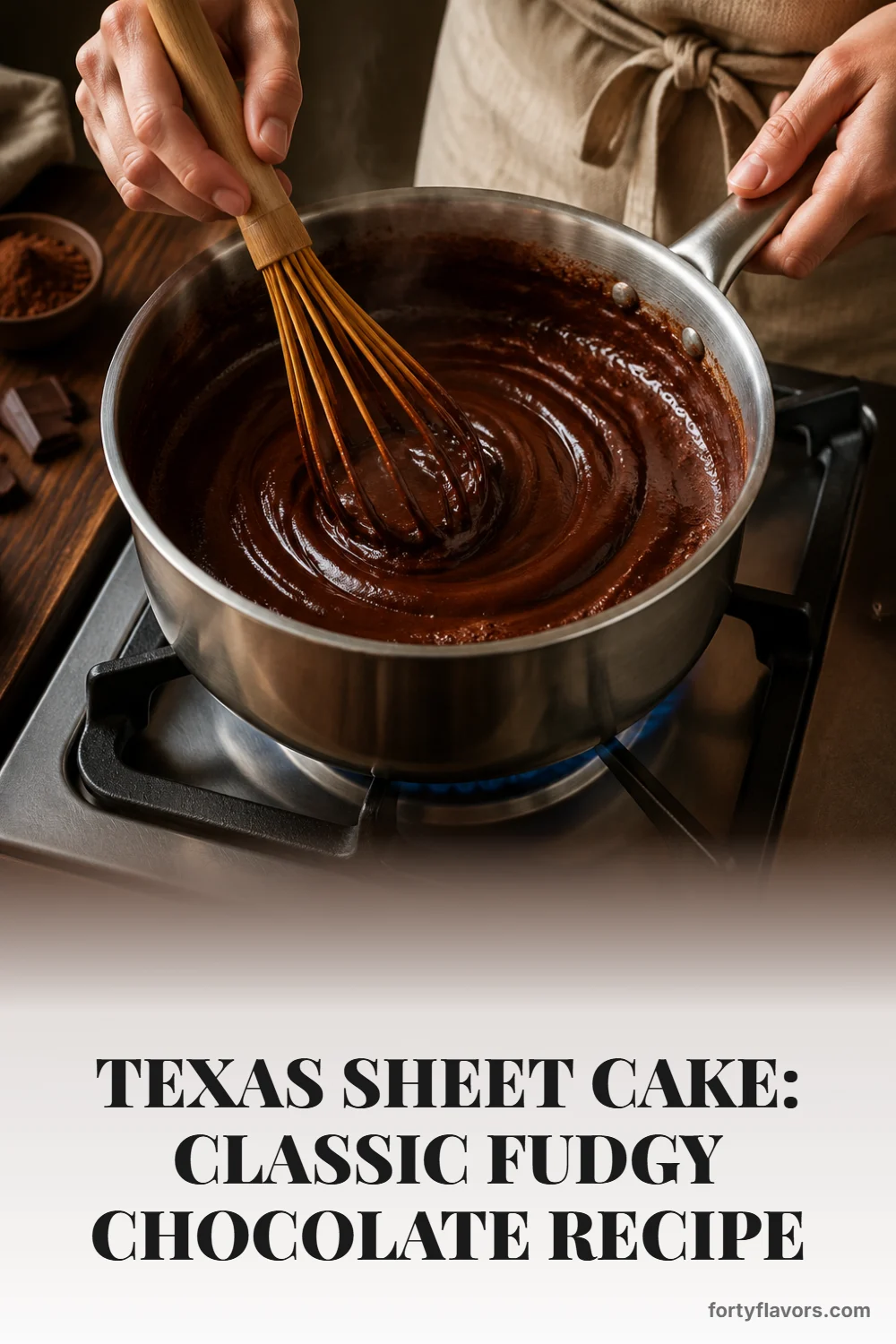 Texas Sheet Cake: Classic Fudgy Chocolate Recipe – Pinterest pin 3
