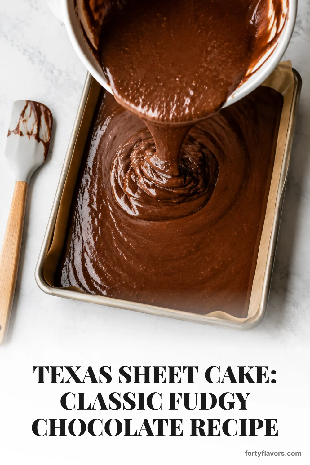 Texas Sheet Cake: Classic Fudgy Chocolate Recipe – Pinterest pin 4