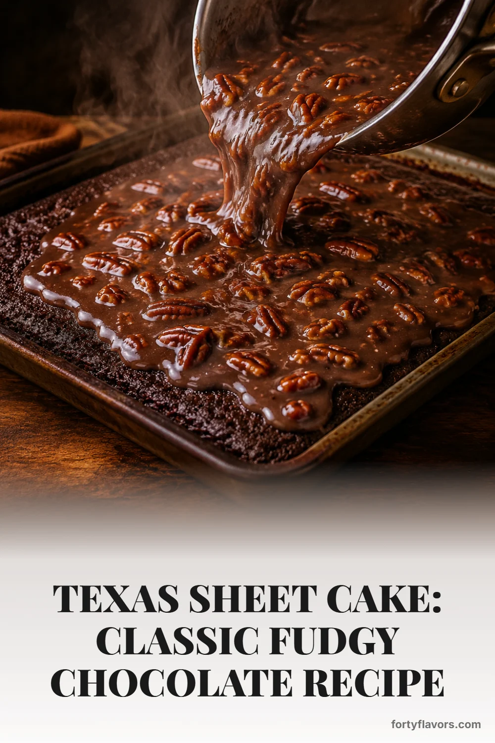 Texas Sheet Cake: Classic Fudgy Chocolate Recipe – Pinterest pin 5