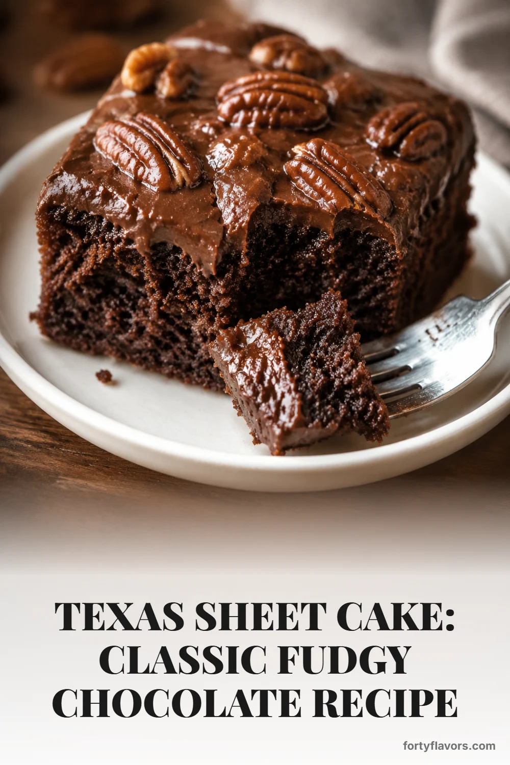 Texas Sheet Cake: Classic Fudgy Chocolate Recipe – Pinterest pin 7