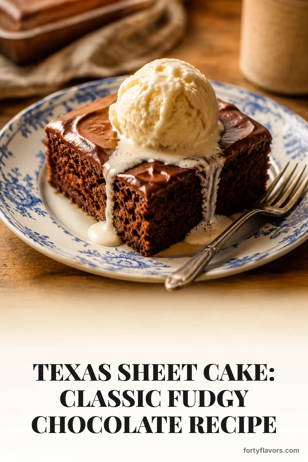 Texas Sheet Cake: Classic Fudgy Chocolate Recipe – Pinterest pin 8