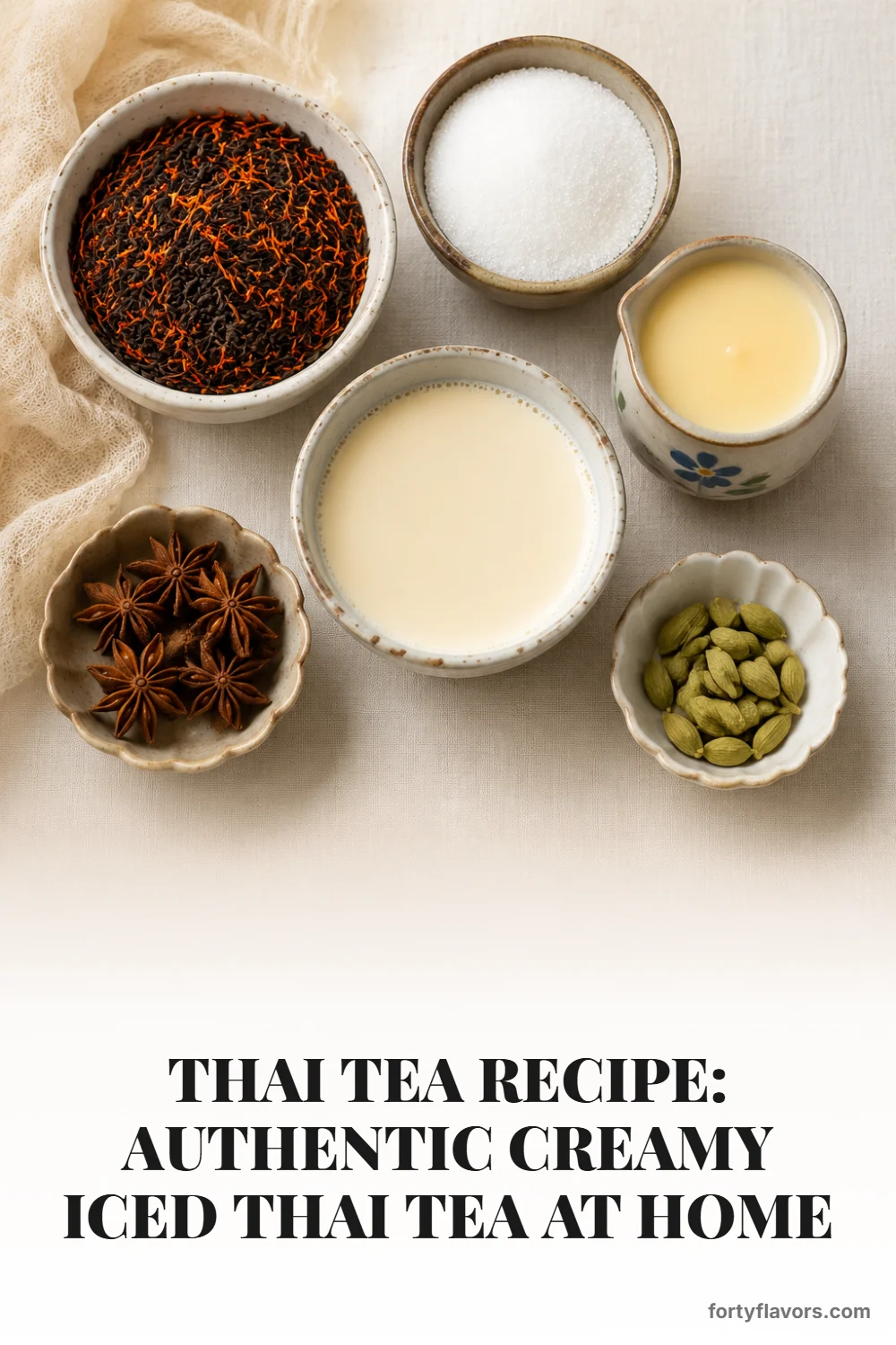 Thai Tea Recipe: Authentic Creamy Iced Thai Tea at Home – Pinterest pin 2