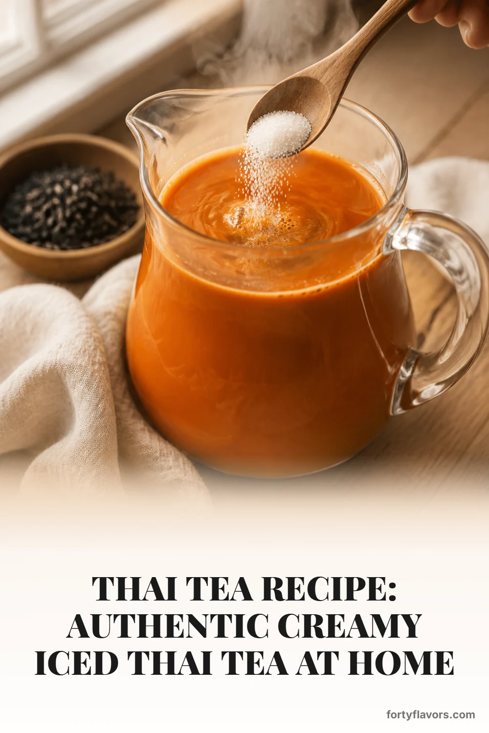 Thai Tea Recipe: Authentic Creamy Iced Thai Tea at Home – Pinterest pin 4