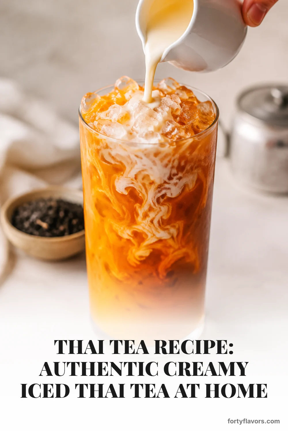 Thai Tea Recipe: Authentic Creamy Iced Thai Tea at Home – Pinterest pin 5
